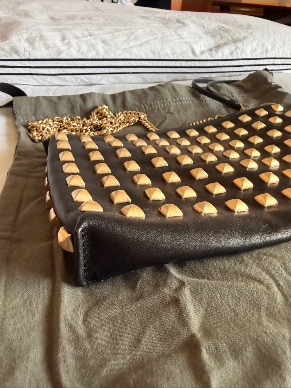 ALLSAINTS Eve Studded Leather Crossbody Bag - Picture 6 of 10